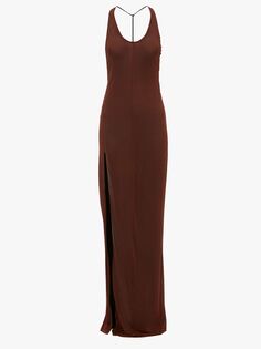 Платье с разрезами JW Anderson, коричневый