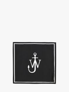 Шелковый платок с логотипом JW Anderson, белый