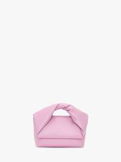 Кожаная сумка с ручкой JW Anderson, розовый