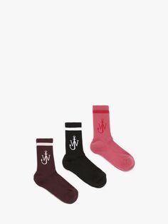 Короткие носки с логотипом JW Anderson, розовый