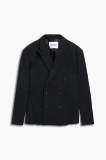 Двубортный костюмный пиджак из твила AMBUSH, черный