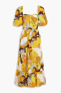 Хлопковое платье макси фил-купе с принтом Bahia ANTIK BATIK, желтый