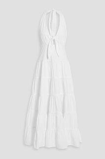 Ярусное платье макси Molly из хлопкового поплина ANTIK BATIK, белый