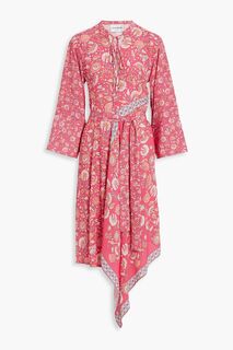 Платье миди из крепа Dandy со шнуровкой и принтом ANTIK BATIK, розовый