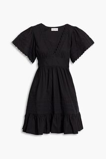 Платье мини Roda из хлопкового поплина со сборками ANTIK BATIK, черный
