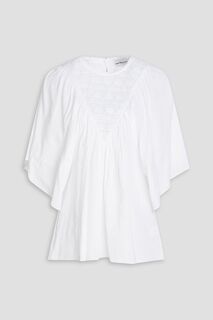 Тканая блузка со сборками и кружевными вставками ANTIK BATIK, белый