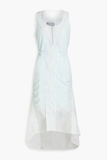 Платье из рипстопа с вырезом и логотипом MCQ ALEXANDER MCQUEEN, мятный