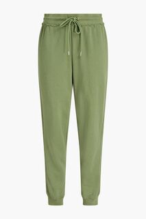 Спортивные брюки из французской хлопковой махры со вставками ATM ANTHONY THOMAS MELILLO, зеленый
