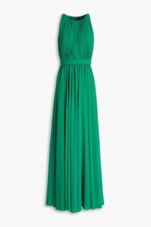 Платье из жоржета со сборками BADGLEY MISCHKA, зеленый