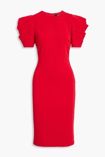Плиссированное платье из крепа BADGLEY MISCHKA, красный