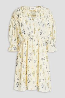 Платье мини Alois из крепона с цветочным принтом BA&amp;SH, экру Ba&Sh