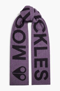 Жаккардовый шарф из смеси шерсти и кашемира MOOSE KNUCKLES, лавандовый