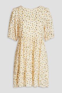Платье мини из вуали с принтом Beth BA&amp;SH, экру Ba&Sh