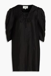 Твиловое платье мини Beny со шнуровкой BA&amp;SH, черный Ba&Sh