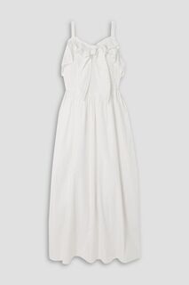 Платье миди из хлопкового поплина с хлопковыми вставками Broderie anglaise BATSHEVA, белый
