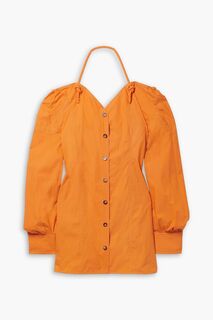 Платье мини Alyssa из хлопка и поплина с открытыми плечами NANUSHKA, оранжевый