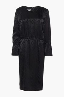 Атласно-жаккардовое платье BOUTIQUE MOSCHINO, черный