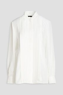 Плиссированная атласная рубашка BOUTIQUE MOSCHINO, белый