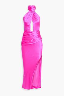 Платье миди Tula из шелкового атласа с вырезом NICHOLAS, розовый