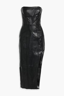Платье миди из искусственной кожи Phanta без бретелек NICHOLAS, черный