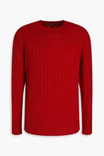 Кашемировый свитер косой вязки The Thames N.Peal, красный