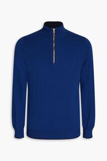 Кашемировый свитер Carbany с половиной молнии N.Peal, синий