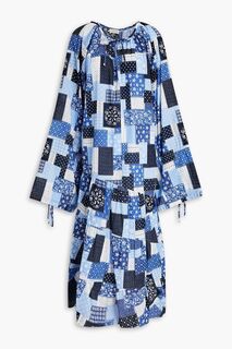 Платье миди Amily из хлопкового мусса с принтом BY MALENE BIRGER, синий