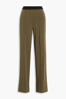 Широкие брюки из эластичного крепа BY MALENE BIRGER, зеленый