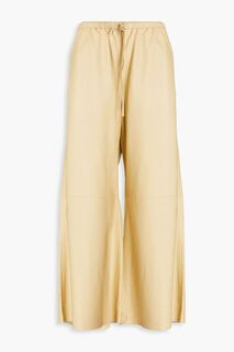 Кожаные брюки широкого кроя Vigaia BY MALENE BIRGER, кремовый