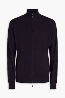 Кашемировый свитер на молнии N.Peal, фиолетовый