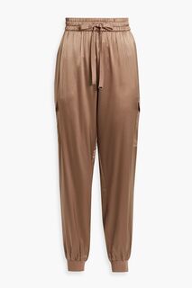 Спортивные брюки Elsie из шелкового атласа CAMI NYC, коричневый