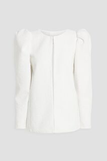 Твидовый пиджак из смесового хлопка CAROLINA HERRERA, белый