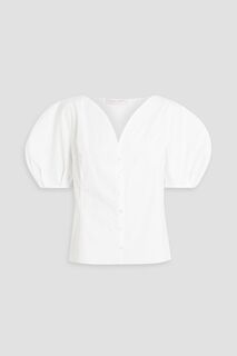 Блуза из хлопкового поплина CAROLINA HERRERA, белый