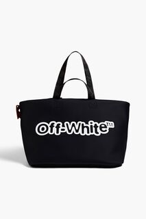 Неопреновая сумка-тоут с коммерческим принтом Off-White, черный