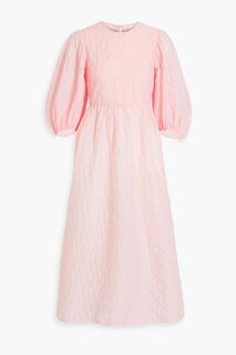 Платье миди Karmen со сборками из матлассе CECILIE BAHNSEN, розовый