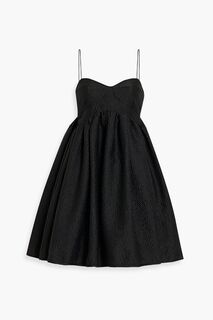 Платье мини из жатого хлопка Hooda со сборками CECILIE BAHNSEN, черный