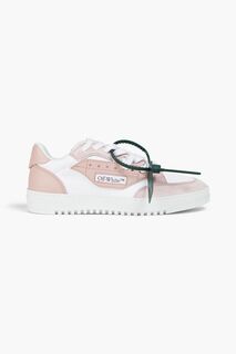 Кроссовки 5.0 из парусины, замши и кожи Off-White, розовый