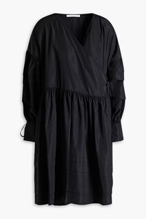 Платье Amelie из тафты с запахом и сборками CECILIE BAHNSEN, черный