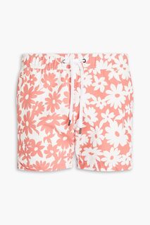 Плавки-шорты средней длины с цветочным принтом ONIA, коралловый