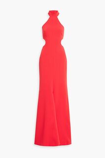 Платье Melba из крепа с вырезом халтер и вырезами CINQ À SEPT, красный