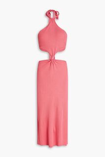 Платье миди Cameron в рубчик с вырезом халтер и вырезом CULT GAIA, розовый