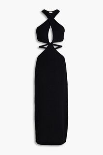 Платье миди Aziza из смесового хлопка с вырезами CULT GAIA, черный