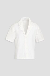 Рубашка Broderie Anglaise из хлопка ONIA, белый