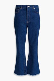 Расклешенные джинсы с высокой посадкой и потертостями PACO RABANNE, синий