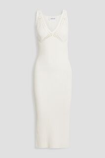 Платье миди Valencia крючком из смесового хлопка DEREK LAM 10 CROSBY, белый