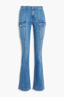 Расклешенные джинсы Aspen с завышенной талией и поясом DEREK LAM 10 CROSBY, синий