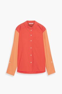 Двухцветная рубашка Wesley из хлопкового поплина DEREK LAM 10 CROSBY, оранжевый