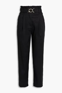 Укороченные зауженные брюки Atto из смесового льна DEREK LAM 10 CROSBY, черный