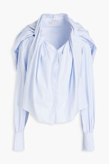 Рубашка из хлопкового поплина в перекрученную полоску Palmer//Harding, синий