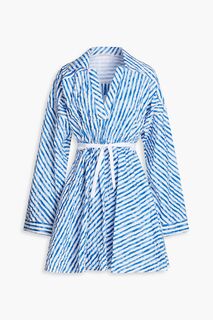 Полосатое хлопковое мини-платье PHILOSOPHY DI LORENZO SERAFINI, синий